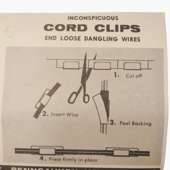 Clip So Modern Cord Clip Wire Holder Vintage Mid Century Stage Prop Lot 4 - Picture 9 of 11